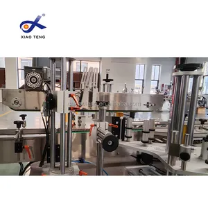 Linha de produção automática de adesivos para garrafas quadradas redondas e dupla face frontal e traseira de alta qualidade