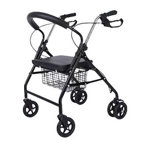 Adulti pieghevole Rollator Walker con telaio in acciaio <span class=keywords><strong>e</strong></span> sedile anziani terapia di riabilitazione fornitura Assistive Wheel Walker - Product Image 4