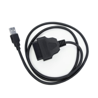 Cable de Alimentación USB a OBD2 de 16 Pines, 1M, Adaptador OBDII J1962 para Rastreador GPS de Auto, Cámara para Tablero, Laptop, Cable de Extensión de Diagnóstico