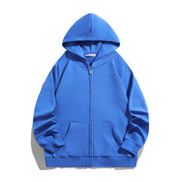 Sudadera con capucha y cremallera para hombre |   Gorro Integrado de Algodón 100% de Peso Pesado y Corte Regular |   Ropa Deportiva Transpirable para Otoño, Venta al Por Mayor