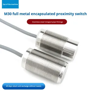 Máy mắt M30 đầy đủ kim loại đóng gói cảm biến chuyển đổi gần ba dây 24V IP67 thép không gỉ Tích hợp cảm ứng Ống - Product Image 2