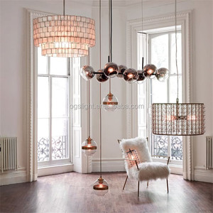Contemporáneo de nueva llegada venta al por Mayor moderno de hierro + luz colgante bola de cristal E27 iluminación interior - Product Image 2