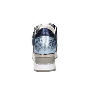 Sneakers Morbide da Donna Cinzia in Pelle Blu con Zeppa, Scarpe Comode per Camminare - Product Image 3