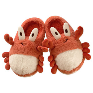 XIXITIAO fácil lana resistente personalizado felpa juguete zapatilla zapato casa Otoño e Invierno felpa casa cangrejo zapatillas hogar - Product Image 1