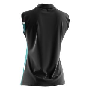 Polo sans manches pour femme moderne, tissu extensible doux, look élégant et sportif, adapté aux joueuses de golf et aux activités sportives - Product Image 6