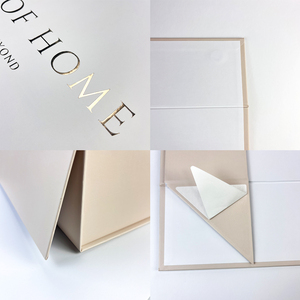 Wholesale Large Magnetic Rigid Flat Cardboard Gift Packaging <b>Box</b> with Matt Lamination Recyclable Beige Color for <b>Socks</b> & Apparel - Product Image 2