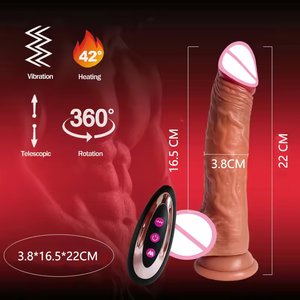 Dildo giocattoli sessuali riscaldamento cazzo telecomando vibratori pene telescopico Dildo sesso anale macchina realistica Dildo vibratore per le donne - Product Image 4