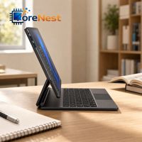 CoreNest - Laptop 2 en 1 de 12.7 Pulgadas, Intel N5095, Pantalla Táctil IPS 2K de 10 Puntos, Windows 11, Notebook para Negocios y Oficina