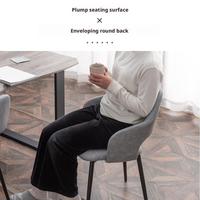 Ensemble de chaises de salle à manger Kirkasa en cuir marron, style moderne et simple, avec coussin de coude en matériau PC et métal, pour la maison, la villa, la salle de bain et la salle de sport