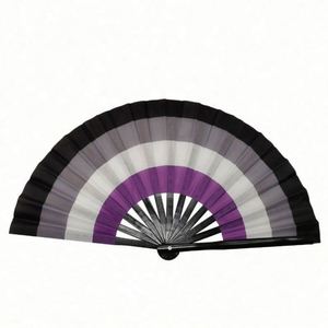 Abanico Plegable de Bambú Grande de 13 Pulgadas con Diseño Arcoíris LGBT 2024, para Hombres y Mujeres, Ideal para Fiestas y Festivales - Product Image 5