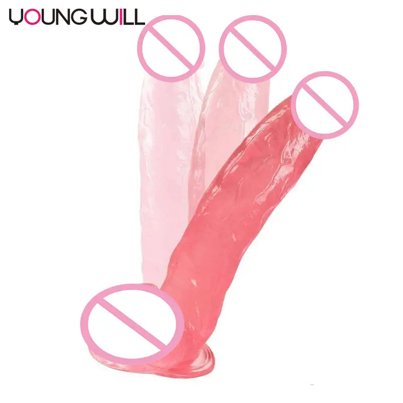 12.6 inç çok büyük ve simülasyon dildos gerçekçi esnek pembe/siyah penis kadın için