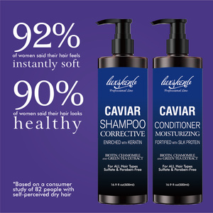 OEM/ODM shampooing sans sulfate, sans paraben, à la kératine et au caviar, cheveux doux et lisses, adapté à tous les types de cheveux. - Product Image 6