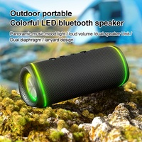Nouvelle Enceinte Bluetooth Tendance Version 5.4 avec Lumières LED Colorées pour l'Écoute Musicale Intérieure et Extérieure