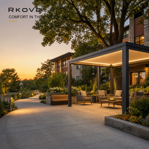 Pérgola para Jardín de Adultos Mayores, para un Espacio de Descanso Exterior Accesible en EE. UU., Pérgola de Jardín de 4x4m, Independiente, con LED Cálido - Product Image 1