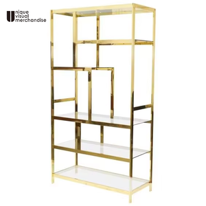 Estantería <span class=keywords><strong>de</strong></span> Acero Inoxidable <span class=keywords><strong>de</strong></span> Lujo para Oficina, Hogar y <span class=keywords><strong>Biblioteca</strong></span> - Diseño Moderno para Guardar Libros - Product Image 2