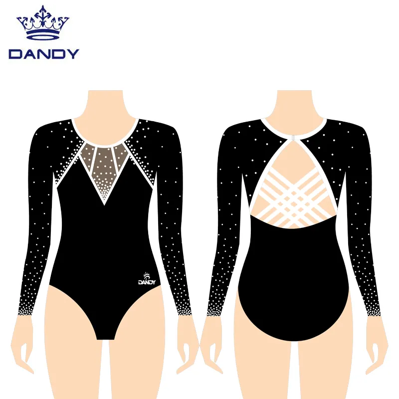 Dandy custom long sleeve women's gymnastics leotard competition girls leotard gymnastic Wear