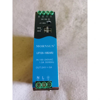 Alimentation électrique sur rail DIN Mornsun LIF120-10B24R2 120W 24V 5A AC-DC avec PFC actif pour contrôle industriel