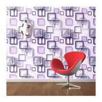 Le plus récent papier peint auto-adhésif étanche PVC papier peint 3d décoration de la maison fleur moderne étanche papier peint peler et coller