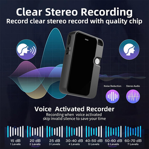 Enregistreur vocal numérique professionnel miniature activé par la voix, stylo <span class=keywords><strong>dictaphone</strong></span> HD 16 Go, lecteur MP3, produit de sécurité et de protection - Product Image 2