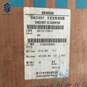 سيمنز أصلي جديد تمامًا 6SE70213TB61Z جديد 6SE7 0213TB61Z ماستردرايف للتحكم بالحركة لـ PLC تسليم سريع بالعبوة الأصلية - Product Image 1