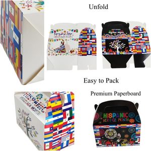 12 pièces boîte-cadeau du mois du patrimoine hispanique pays hispanophones <span class=keywords><strong>Latino</strong></span> mois traiter boîte de bonbons pour la fête du mois du patrimoine hispanique - Product Image 5