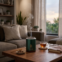 Brûleur à Bakhoor électrique |   Mabkhara à double mode au charbon de bois et au oud |   Diffuseur d'encens arabe sans flamme, portable, rechargeable et sans eau