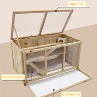 Cages pour animaux de compagnie en bois Hamster Caille Poulet Rudin Boîte d'élevage pour petit animal Logement