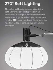Godox CS-50T 50cm Lantern - Tenda Portatile a Montaggio Rapido per Flash da Studio e LED <span class=keywords><strong>Live</strong></span>, in Tessuto Nylon con Attacco Bowens - Product Image 6