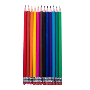 מותאם אישית לוגו 12 צבעים מקצועי אמני ציור Lapiz דה פלסטיק צבע עפרונות