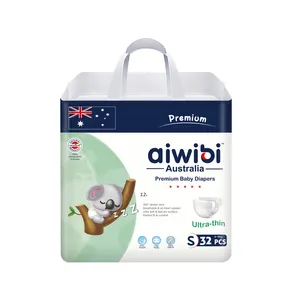 Aiwibi無料サンプルAグレードソフトキュロットコットンベベジャパンシニアSAPプレミアムおむつ卸売格安通気性ベビーおむつ
