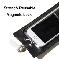 Sacs de sécurité avec fermeture magnétique, pochette anti-caméra, sac pour téléphone portable verrouillable, en polyester, taille et couleur personnalisables pour mariage