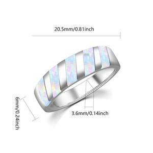 Iridescent <strong>Gem</strong> Stainless Steel Band | Dainty Daily Wear <strong>Jewelry</strong> for Women Trendy Style - Product Image 6