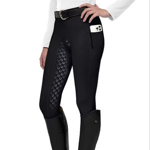 Beisite 여성용 고층 풀 시트 승마 스타킹 항균 실리콘 그립 지퍼 클로저 승마 바지 - Product Image 1
