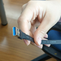 Kabel USB 3.0 Micro-B Ribbon Flat EMI Shielded FPC FFC FPV Konektor Sudut 90 Derajat Atas/Bawah 5cm-3m Model USB-S-W ADT-Link