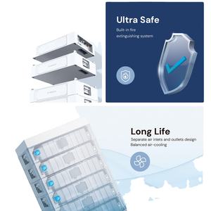 Batterie Dyness STACK100 Pro, empilable, 51,2 V, 100 Ah, Lifepo4, protection IP66, compatible avec l'onduleur hybride deye 15 kW, 20 kW pour la maison - Product Image 2