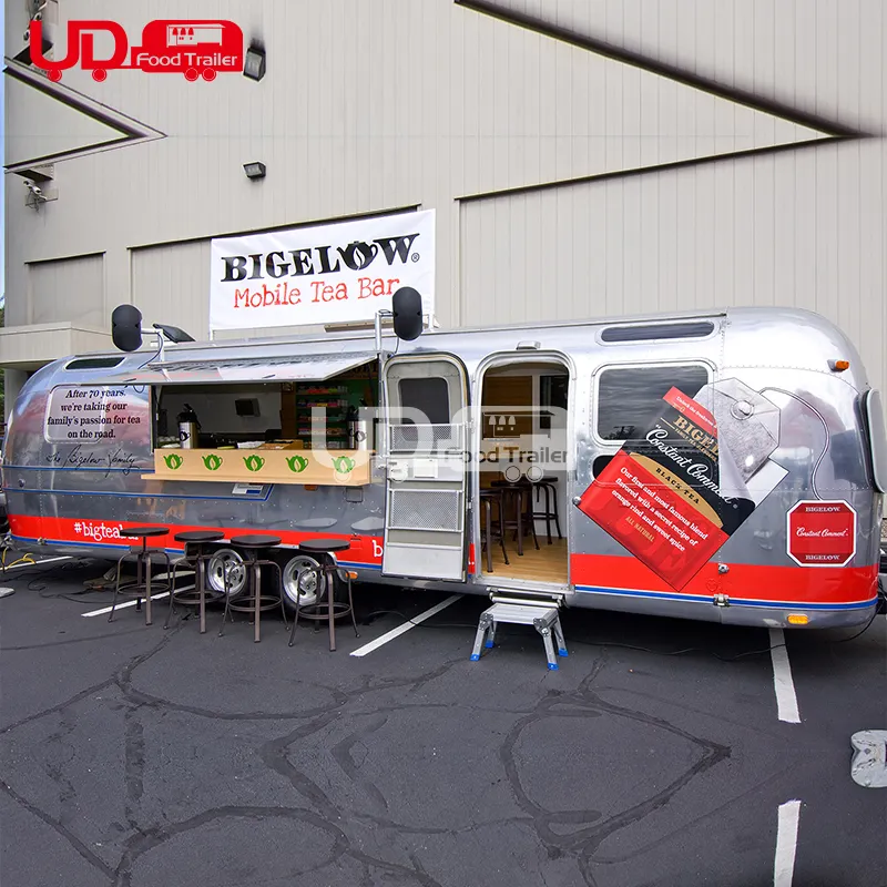 UrDream Carrinho de Crepe para Trailer de Alimentos Novo Standard EUA China Carrinho de Alimentos Móvel Airstream Trailer de Catering Caminhão de Alimentos