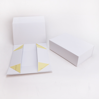 Nouvelle boîte-cadeau dure blanche en carton rigide avec logo personnalisé boîte magnétique avec couvercle à fermeture magnétique boîte pliante