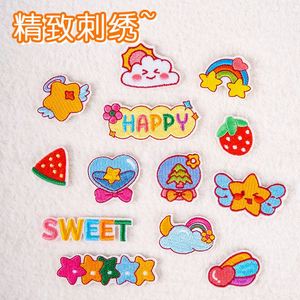 สติกเกอร์รีดติด/ติดเอง ลายปักน่ารัก รูปเมฆสีรุ้ง ดาว แตงโมหวานๆ สำหรับตกแต่งกระเป๋า เสื้อผ้า หมวก - Product Image 2