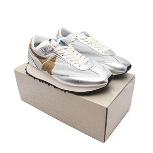 Zapatos de Diseñador, Modernos y Novedosos, Zapatillas con Plataforma Golden Star, Estilo Clásico Doodle, Zapatos Deportivos de Moda en Cuero Blanco y Negro - Product Image 6