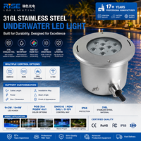27W DC24V RGBW LED Unterwasserleuchten IP68 Wasserdicht Runde Einbauleuchten SS316L Dimmbare Außen-Schwimmbadbeleuchtung