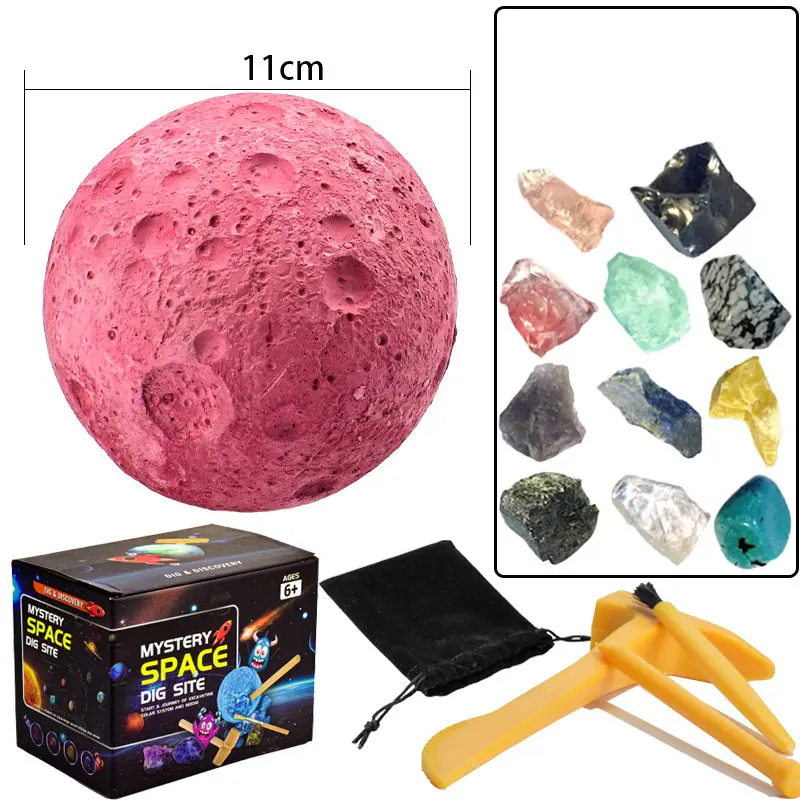 Mystery Space Excavation Mining Kit DIY Geology Science Dig Excavate Gemstones Minerals Excavation Mining Toys wholesale in 2021