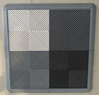 Baldosas de Plástico PP Modernas de 18mm de Grosor para Suelo de Garaje, Encastrables de Vinilo PVC con Instalación Adhesiva de Clic para Taller y Diseño Gráfico