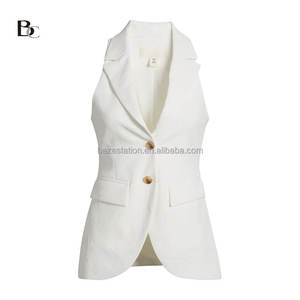 Vente en gros <span class=keywords><strong>de</strong></span> vêtements sur mesure <span class=keywords><strong>de</strong></span> haute qualité, boutique <span class=keywords><strong>de</strong></span> luxe, usine <span class=keywords><strong>de</strong></span> vêtements à revers cranté, <span class=keywords><strong>gilet</strong></span> à revers pour femmes - Product Image 2