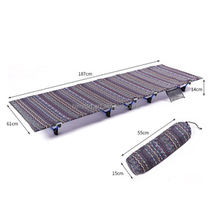 Lit de camp pliant portable et imperméable en tissu Oxford 600D robuste pour l'extérieur, idéal pour le voyage et le camping - Product Image 3