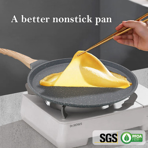 SANLANG Wholesale Pizza <strong>Pancake</strong> Flat Tawa Induction Bottom 8in 10in Round Crepe Pans Non Stick - Product Image 5