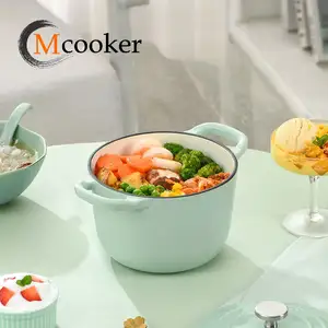 M-cooker offre spéciale ustensiles de cuisine cuisine cuisson émaillée rouge colorée casserole en fonte four hollandais casserole ronde en fonte