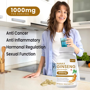 VitaHall En Çok Satan Panax <span class=keywords><strong>Ginseng</strong></span> Kapsülleri Enerji ve Odaklanma Desteği için Yüksek Ginsenosit İçerikli 60 Vegan Kapsül Yetişkin Kullanımı - Product Image 4