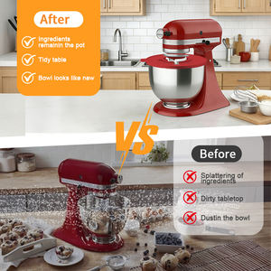 Revêtements <span class=keywords><strong>de</strong></span> bol en silicone pour mélangeurs <span class=keywords><strong>Kitchenaid</strong></span>, revêtement <span class=keywords><strong>de</strong></span> bol <span class=keywords><strong>de</strong></span> mélange <span class=keywords><strong>de</strong></span> 5 pintes, revêtement en silicone réutilisable, couvercles <span class=keywords><strong>de</strong></span> mélangeur pour boulangerie - Product Image 2
