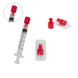 Sichere Einweg-Sterile ABS Luer-Lock-Kappen Kombi-<span class=keywords><strong>Stopper</strong></span> 100 Stück/Box ROT oder BLAU für Spritzen - Product Image 2