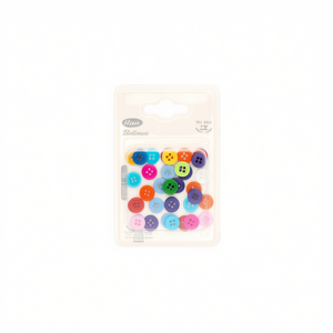 Bottoni Ilan 10 mm 4 fori multicolore, confezione da 32 per cucito e artigianato - Product Image 2